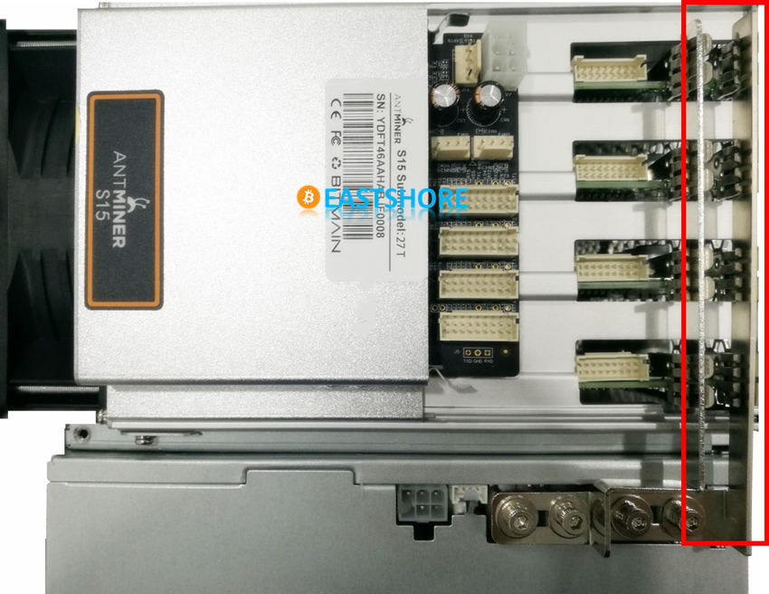 The Connection Copper Strip on the Antminer S15